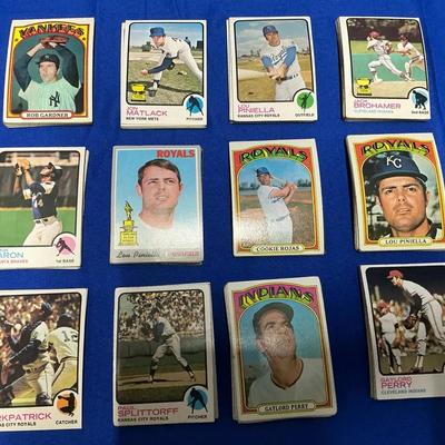 1970-72 Topps TCG Baseball Cards incl. Hank Aaron, Lou Pinella, Cookie Rojas (CVO579)