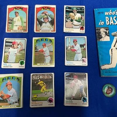 1972-73 Topps TCG Baseball Cards incl. Pete Rose, Reggie Jackson, Johnny Bench (CVO584)