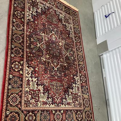 Burgundy Blue & Green Area Rug