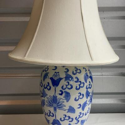 Blue & White Ceramic Lamp