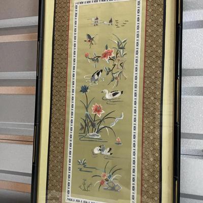 Framed Silk Artwork