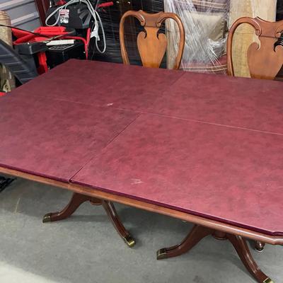 Wooden Dining Table with 6 Chairs