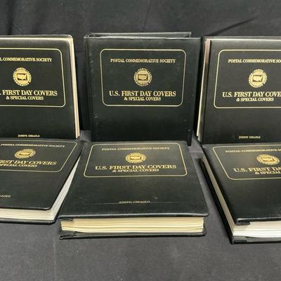 6 Binders First Day Commemorative Stamps 