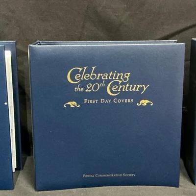 Set Of Three Binders With Gold stamps 