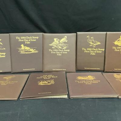 (9) Duck Stamp First Day Issue Folios 