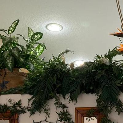 Large Collection of Faux Tropical Plants and Decorative Planters – Statement Home Décor Lot