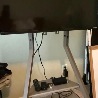 Vizio Flat Screen Television on Mobile Rolling Stand