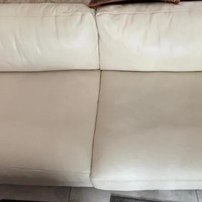 White Leather Rolf Benz Couch