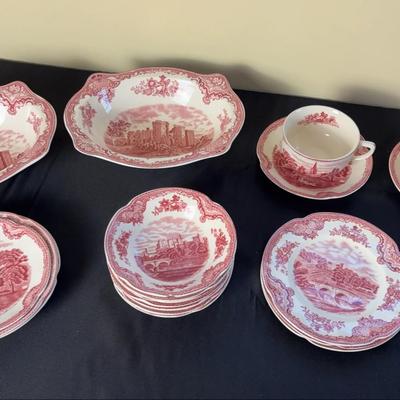 Johnson Bros "Old Britain Castles" Pink Transferware - Miscellaneous Lot