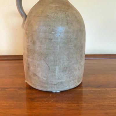 Antique 19th Century Salt-Glazed Stoneware Whiskey Jug | Primitive Ovoid Form