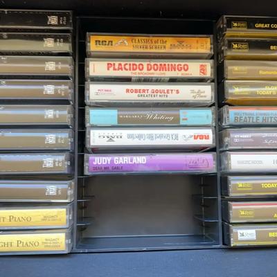 45+ Vintage Cassette Tapes with Logic Padded Carrying Case