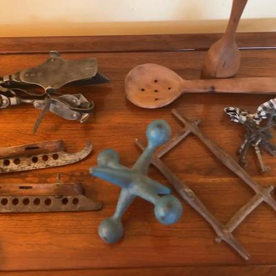 Antique Primitives: Hand-Carved Treenware, Iron Skeleton Keys, Giant Jack & 19th-Century Ice Skates