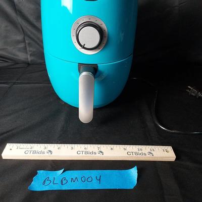 Gourmia Teal Compact Air Fryer | 2.2 Qt Capacity | Manual Dial | Space Saving