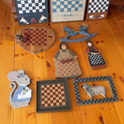 Vintage Folk Art Wood Decor & Game Boards – Primitive Americana Style