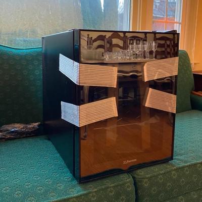 Emerson Wine Cellar Refrigerator - Compact Glass Door Design - Unused, but Slightly Dented
