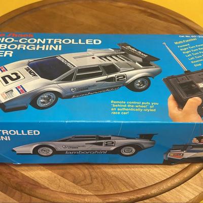 Vintage Radio Shack Radio-Controlled Lamborghini Countach Racer toy