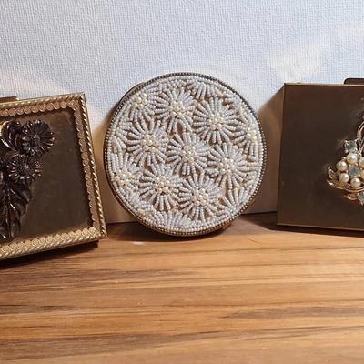 Three Vintage Ladies Powder Compacts, Including Schildkraut
