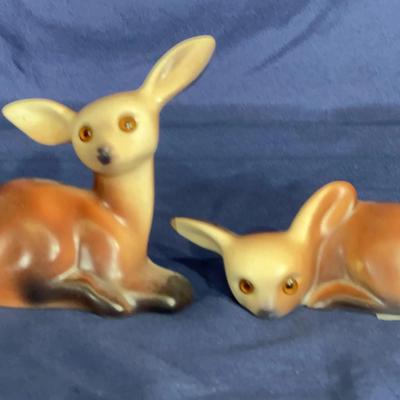 Vintage Roselane “Sparkler” deer figurines from the 1960’s
