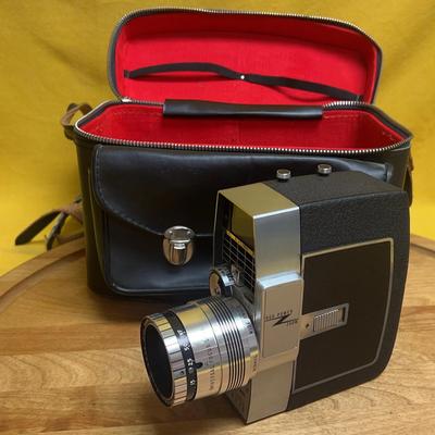 Vintage Bell & Howell Director Series Zoomatic 8mm movie camera with case