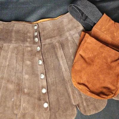 Confezioni Antelope in Italy Leather Skirt & Kolpin Leather Satchel 