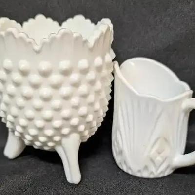 Fenton Milk Glass And Other 