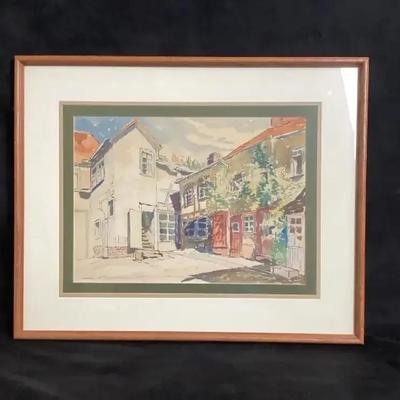 European Village Scene 