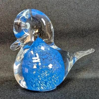 Made in Sweden Blue Glass Bird 