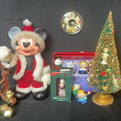 Mickey Mouse Santa, Rudolph Spreaders, Vintage Tree, & Music Box 