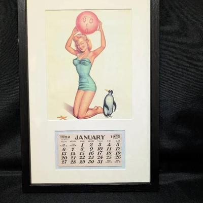 January 1952 Calendar Page Pinup