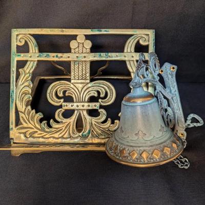 Brass Book Stand & Bell