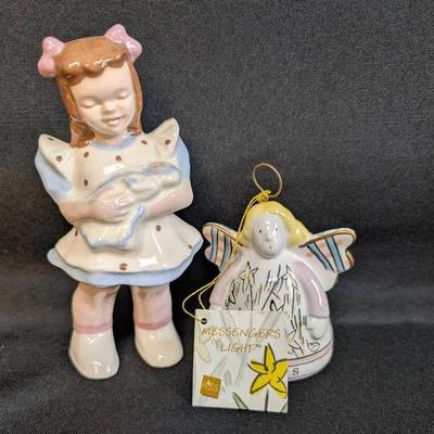 Florences Ceramics Girl & Russ™Messengers of Light Ceramic Angel Bell 