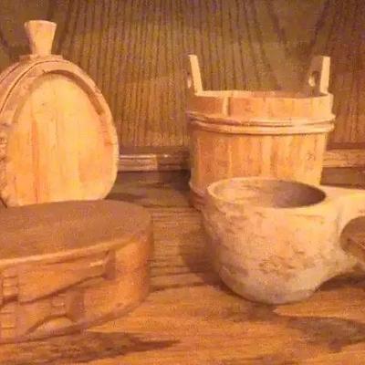 Nordic Items Including: Bentwood Trinket Box & Kuksa 