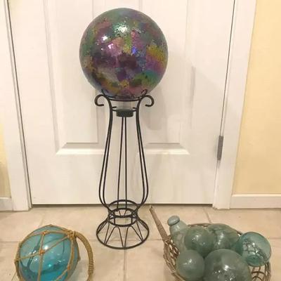Glass Fishing Floats & Gazing Ball