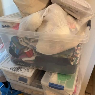 Large Group of Craft Supplies & Fabric