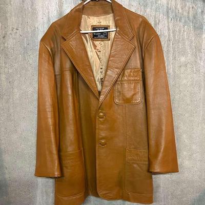 Retro Leather Jacket ~ Vintage JM Exclusivos Genuine Leather Coat