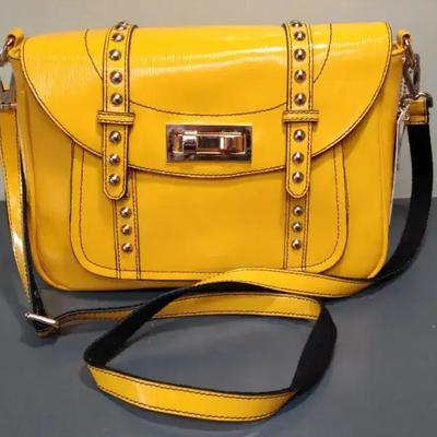 Charmés Bright Yellow Leather Handbag