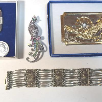 Mexican Silver Link Bracelets & Others 