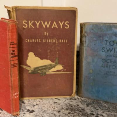 1934 Tom Swift, 1959 Leap Into Danger, 1938 Skyways