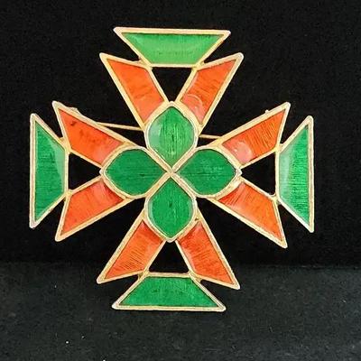 Florenza Maltese Cross Brooch