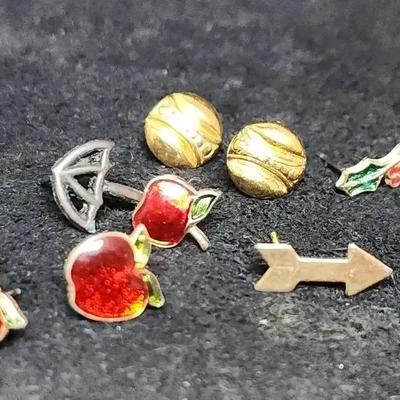 Mini Earrings - Apples, Umbrellas, Holly