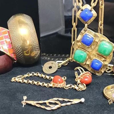 Bold Bangles & Pendants Jadeite & Tourmaline