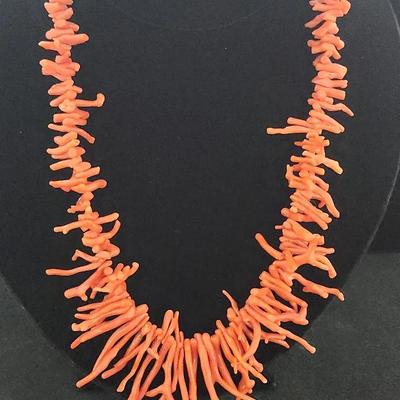 Red Branch Coral Necklace