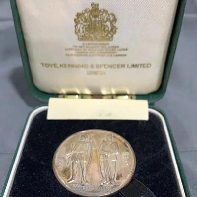 British sterling silver commemorative medal issued in 1996 for the National Rifle Association (UK) 