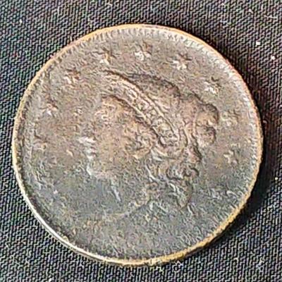 Early 19th century U.S. large cent copper coin 1800s