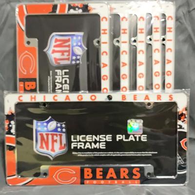 Lot Of 6 Chicago Bears License Plate Covers