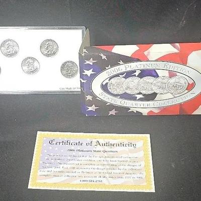 2006 Platinum Edition State Quarter Collection Uncirculated w/ COA