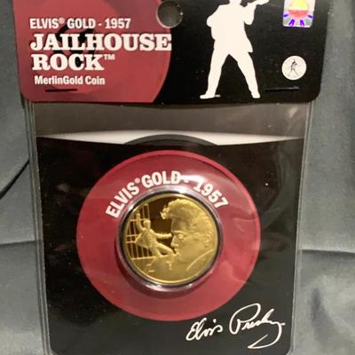Elvis Gold 1957 Jailhouse Rock MerlinGold Coin