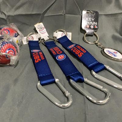 3 New Chicago Cubs Lanyard Key Rings And 3 Key Chains