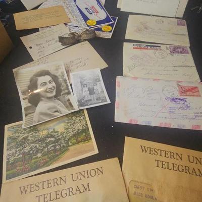 WWII Marine correspondence, telegrams, & photographs & Returned Mail Marked "DEAD" & "DIED"