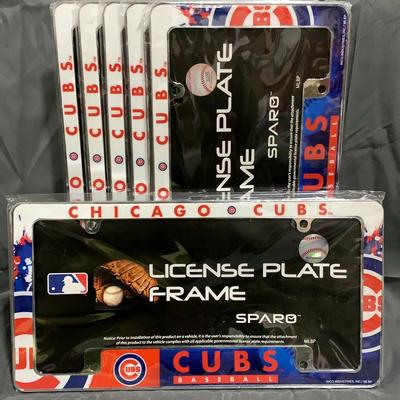 Lot Of 6 Chicago Cubs License Plate Covers